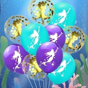 𝅺mermaid Party Supply Balloons